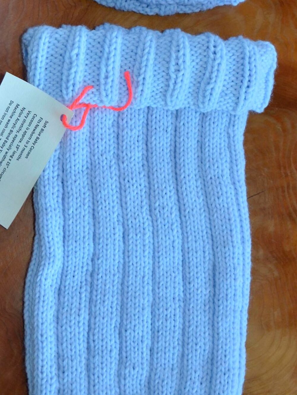 Soft Blue Baby Cocoon & Hat Set